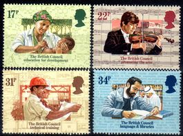 BRITISH COUNCIL 1934-1984 **POSTFRISCH** 4 MARKEN - AA72