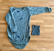 2x Lambio Merino Seide Body, mitwachsend, Gr. 80–92