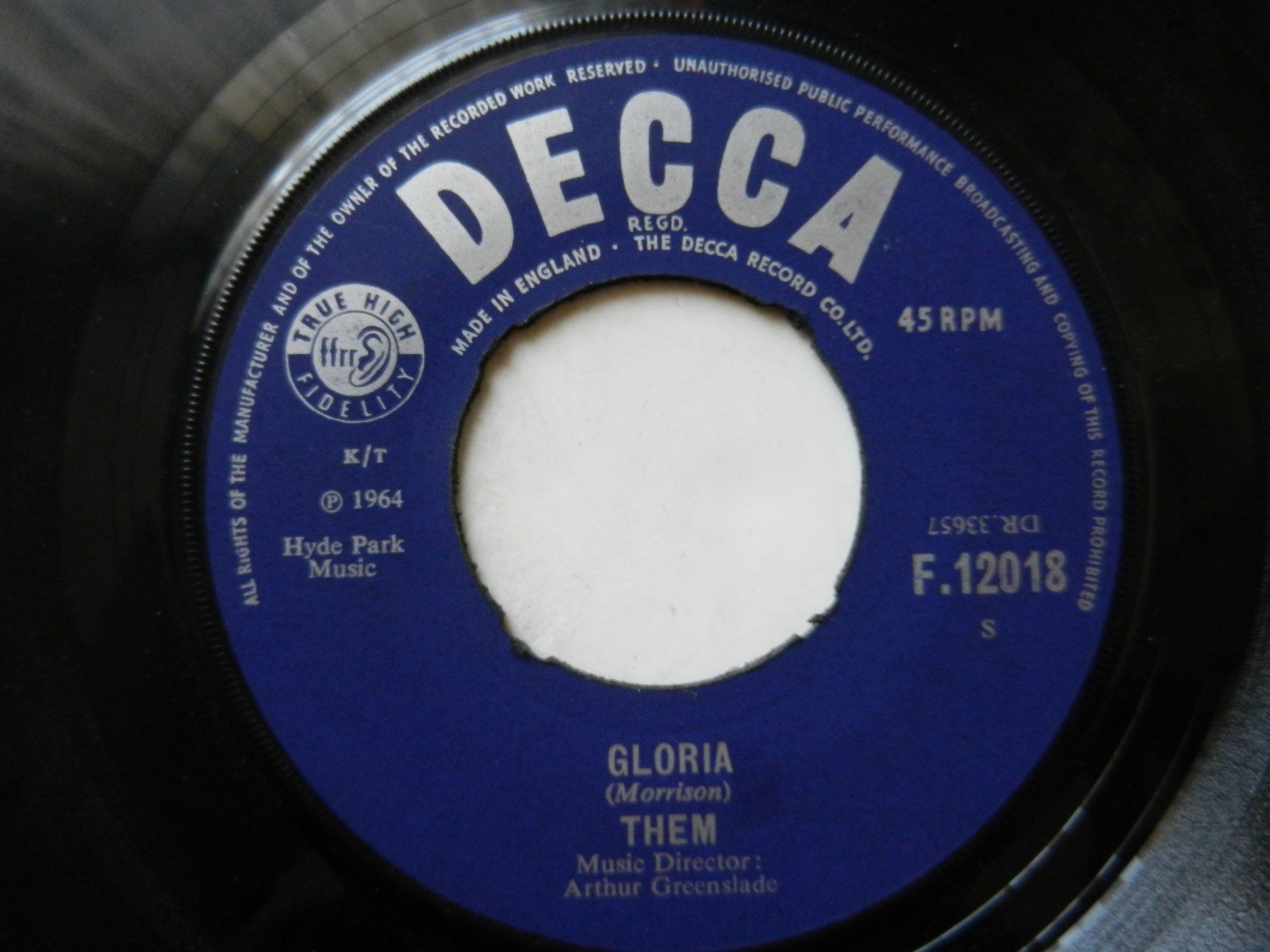Dischi in vinile: THEM - Gloria - Baby Please Don't Go – Usato da Ecublens VD venduto da Popeye007