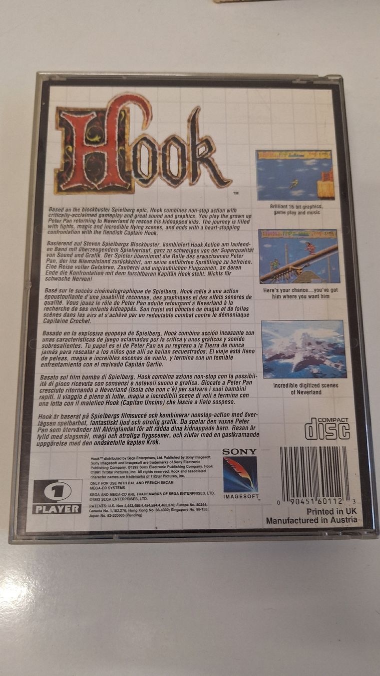 Sega Giochi: Hook Sega Mega CD(PAL) – Usato da Wädenswil venduto da RetroManiac86 1