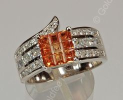 Silberring Saphir CZ (925er Silber)