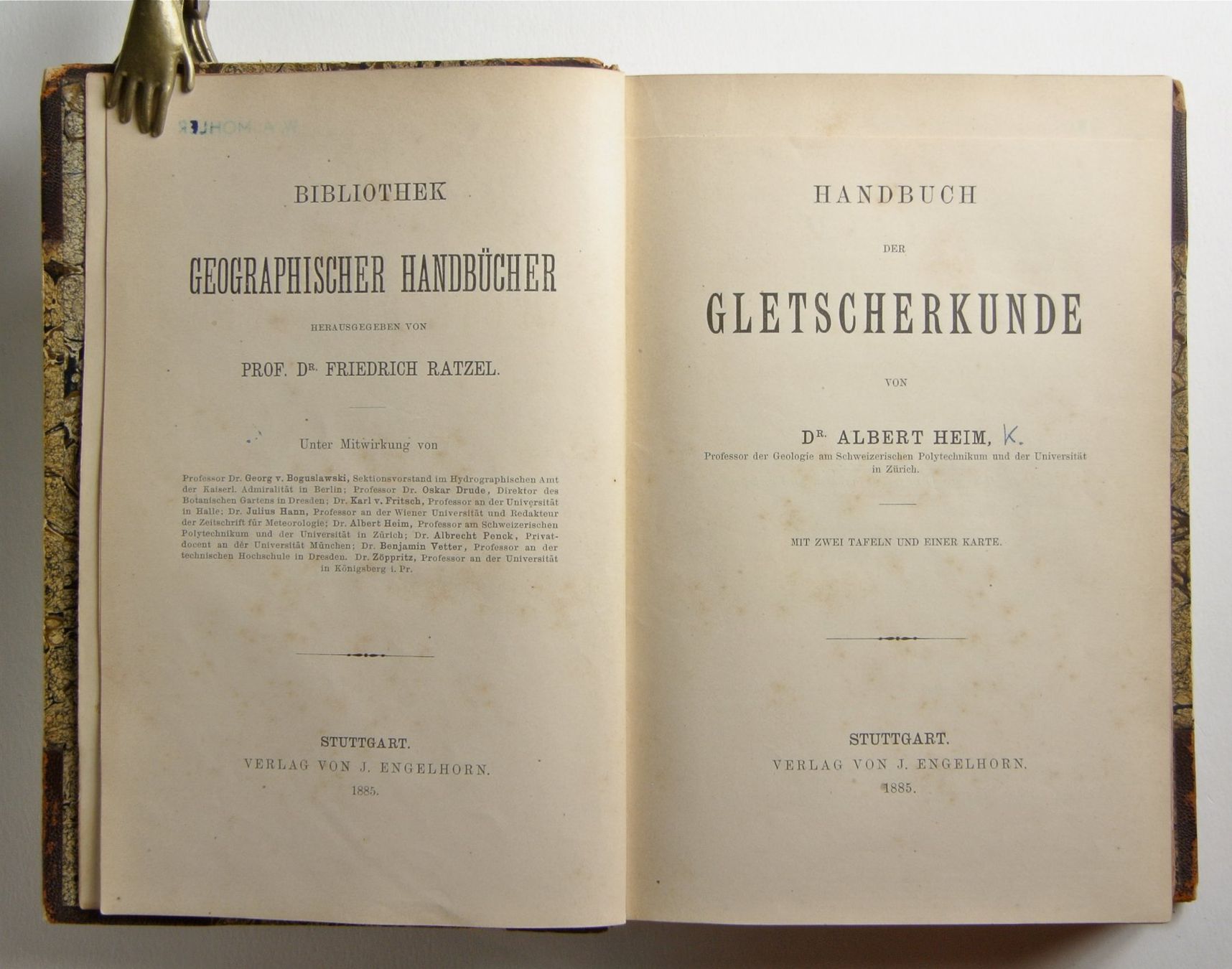 Libri: Heim, Albert. Handbuch der Gletscherkunde. – Usato da Erschwil venduto da taglang
