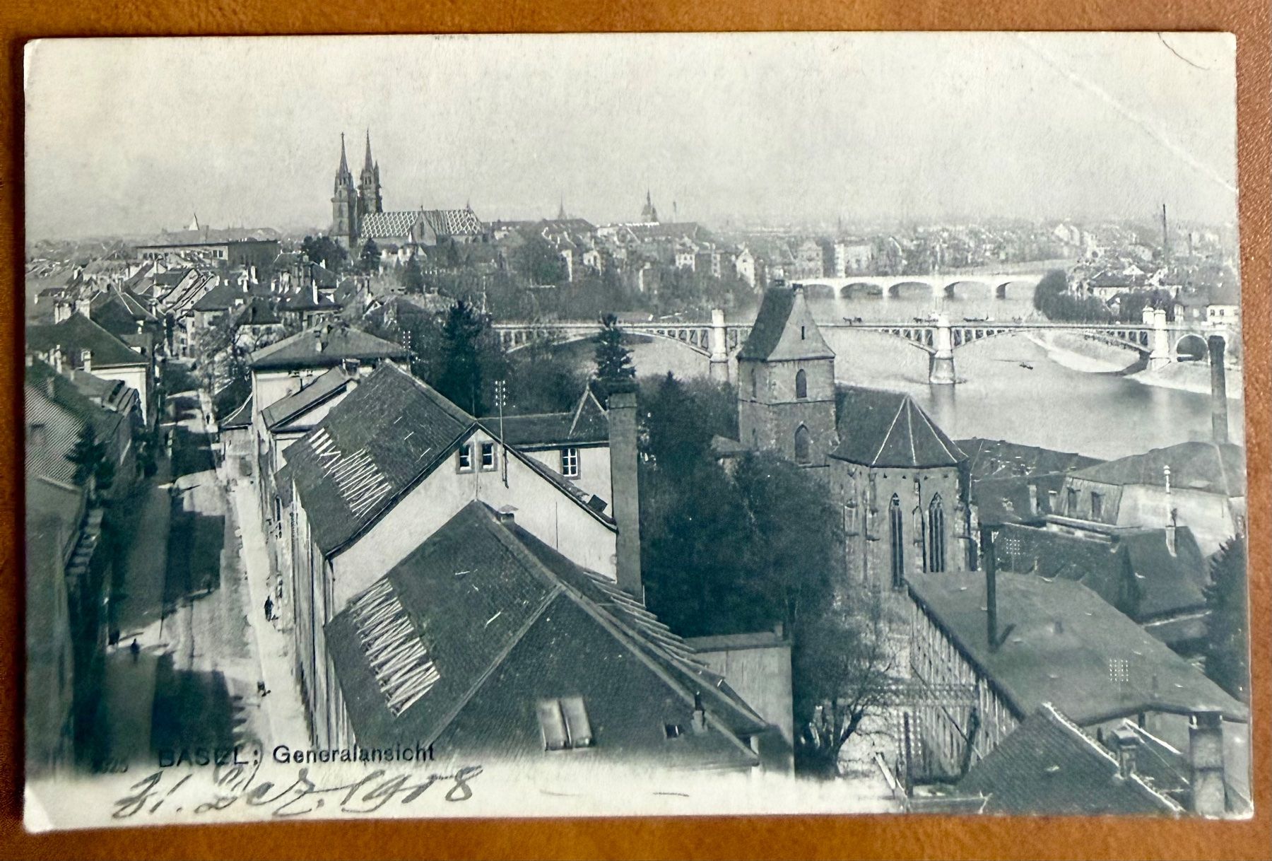 Ansichtskarten: Basel - Generalansicht 1909 – Gebraucht aus Lutry von Ediego