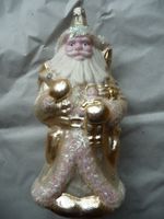 gr. goldener Weihnachtsmann stehend Christbaumschmuck
