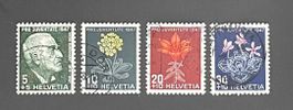 1947 PJ Alpenblumenbilder ganzer Satz ʘ J121-124