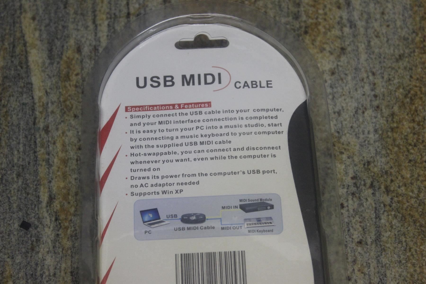 Kabel: USB MIDI Adapter Kabel PC Restposten – Neu (gemäss Beschreibung) aus Kirchdorf AG von Lionstein 1