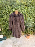 Pelz Weber Zug Nerzmantel – Echtpelz – Dunkelbraun – Vintage