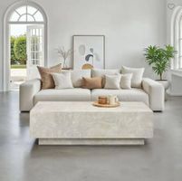 Couchtisch Lasley Travertin Optik 120 x 60 x 35 cm
