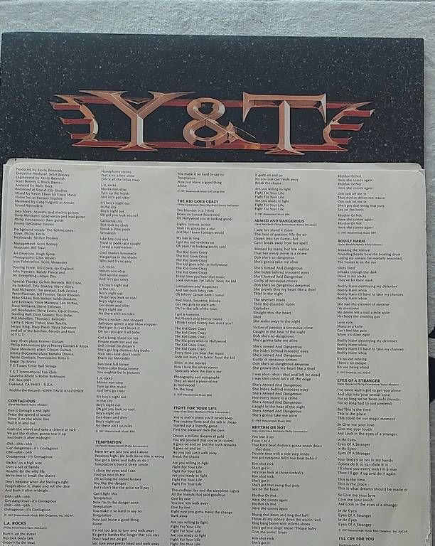 Dischi in vinile: Y&T : Contagious LP(1987) US-Hardrock – Usato da NENDELN venduto da Vinylandmote 1