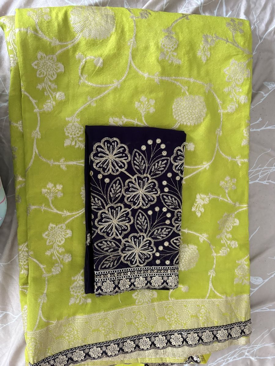 Vestiti: Indisches Saree Set hellgrün bestickt neu – Nuovo e nell'imballaggio originale da Bösingen venduto da ash_jnn8 2