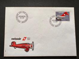 Swissair Jubiläums-Flug Basel-Zürich 1981  (R95)