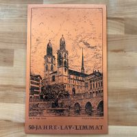 Schild 50 Jahre LAV Limmat Zürich / Grossmünster
