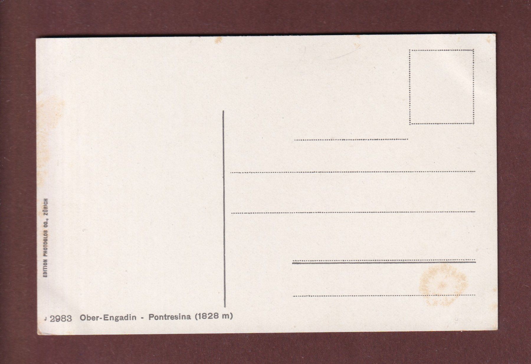 Cartes postales: PONTRESINA – D'occasion à Pully par nicecards-shop 1