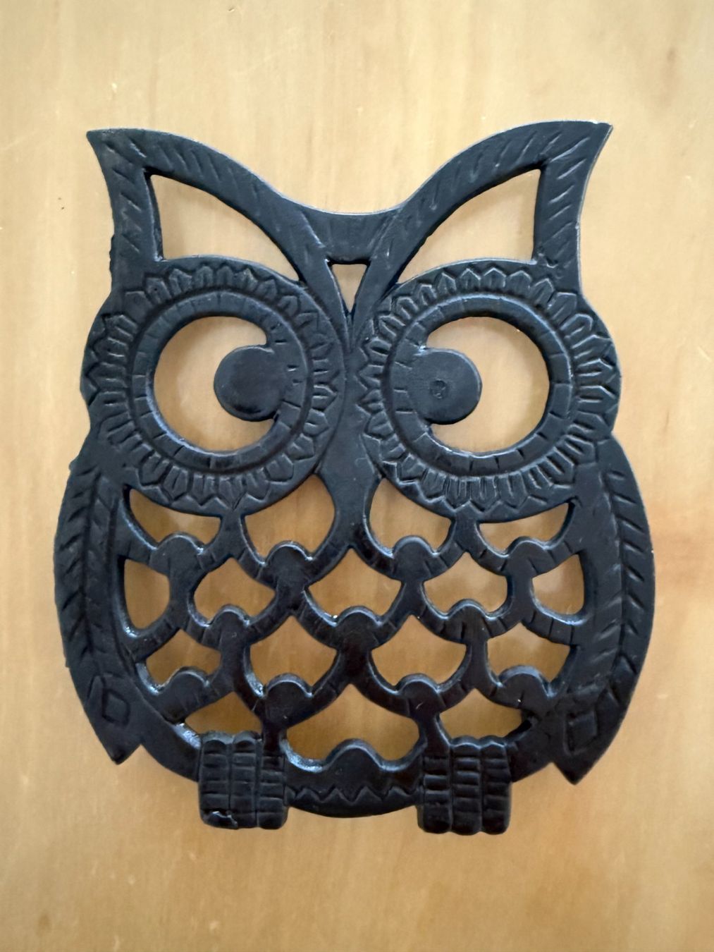 Sottobicchieri: Pfannenuntersetzer  Untersetzer  Eule  Uhu  Metall – Usato da Subingen venduto da ArtBead
