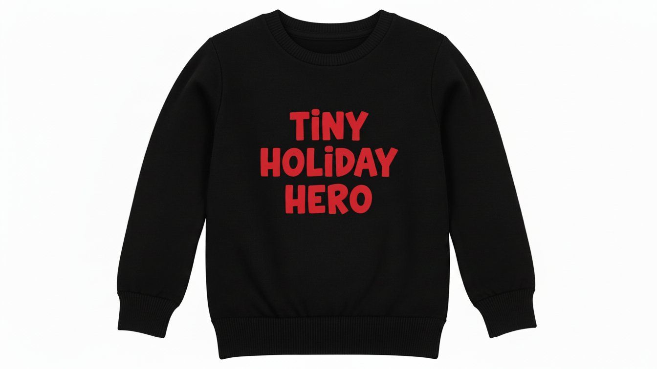 Maglioni & Felpe: Winter-Pullover, Gr. 128, Schwarz, "Tiny Holiday Hero" 7-8 J – Nuovo (secondo la descrizione) da Biel/Bienne venduto da Bolagol9 1