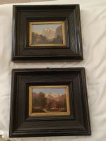 Zwei Klein Gemälde / Berner Oberland original Gerahmt