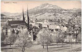 LUZERN mit PILATUS (im Sommer) ca. 1919 (LU)