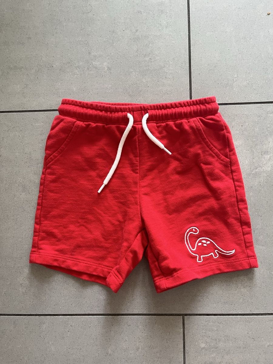Pantaloni: Rote Dinosaurier Shorts, Gr. 92/98 – Usato da Zürich venduto da jmg_8005