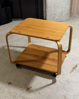 Side table on wheels wood good condition