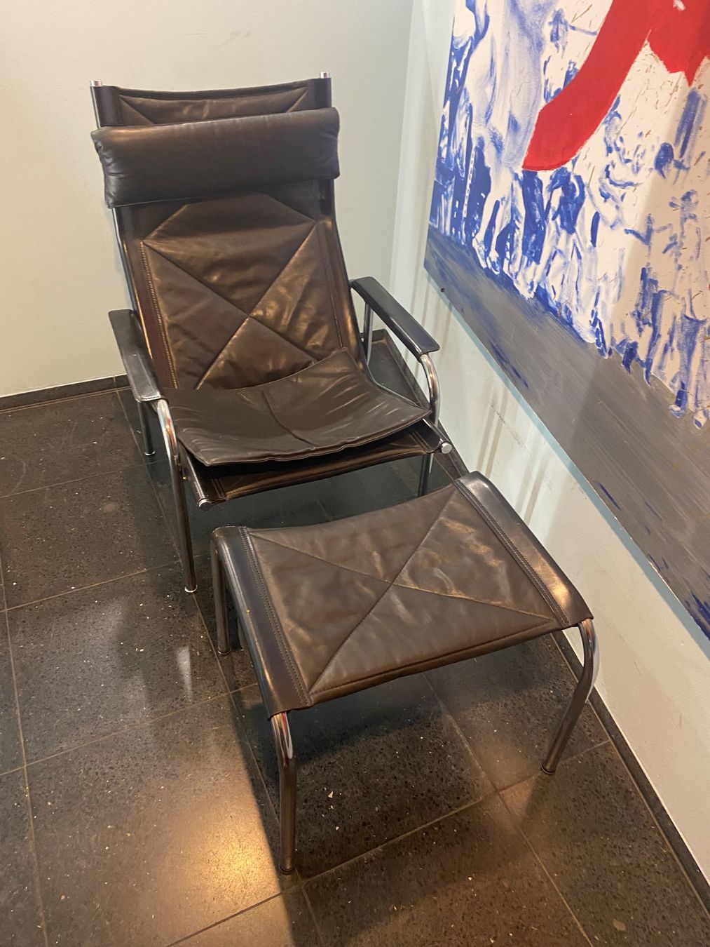 Strässle Poltrone: Eichenberger Hochlehner Sessel + Ottomane Strässle CH Design – Usato da solothurn venduto da soko75 2