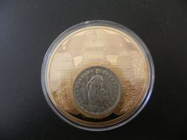 Medaille Geschichte des Silberfranken Bundeshaus Silber