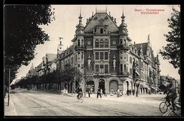Bern, Fahrradfahrrer auf der Thunstrasse