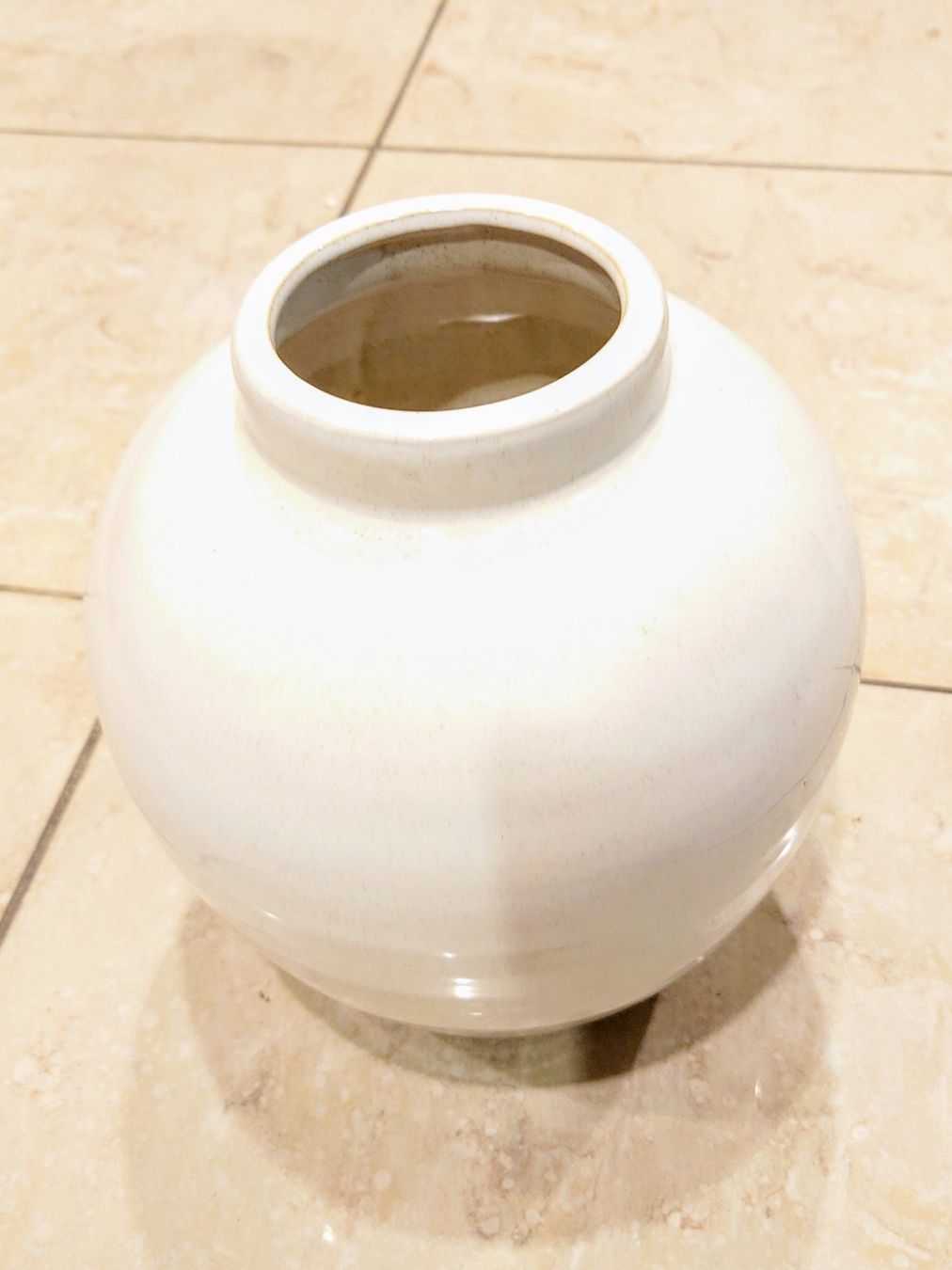Maisons du monde Vasi & Recipienti: Weisse Steingut Vase, 24cm – Nuovo (secondo la descrizione) da Winterthur venduto da Tenderizer3000 1