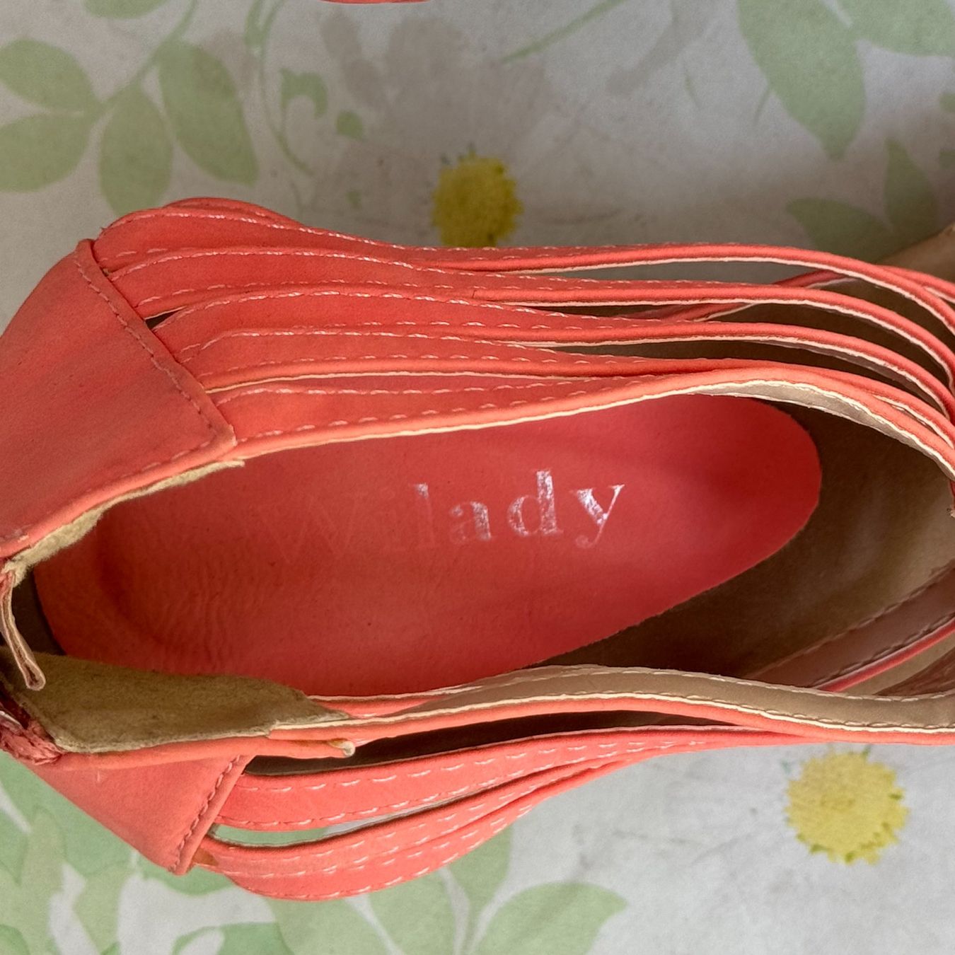 Damenschuhe: Pointure 37,5 - Sandales corail - Wilady – Gebraucht aus Genève von Reveur 2