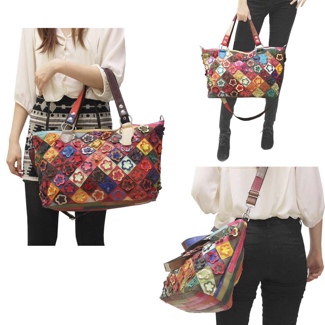 Borse da donna: Echtleder Tasche, Laptoptasche/ pink-multi/gross/neu – Nuovo e nell'imballaggio originale da Wohlenschwil venduto da ABC-Vintage 5