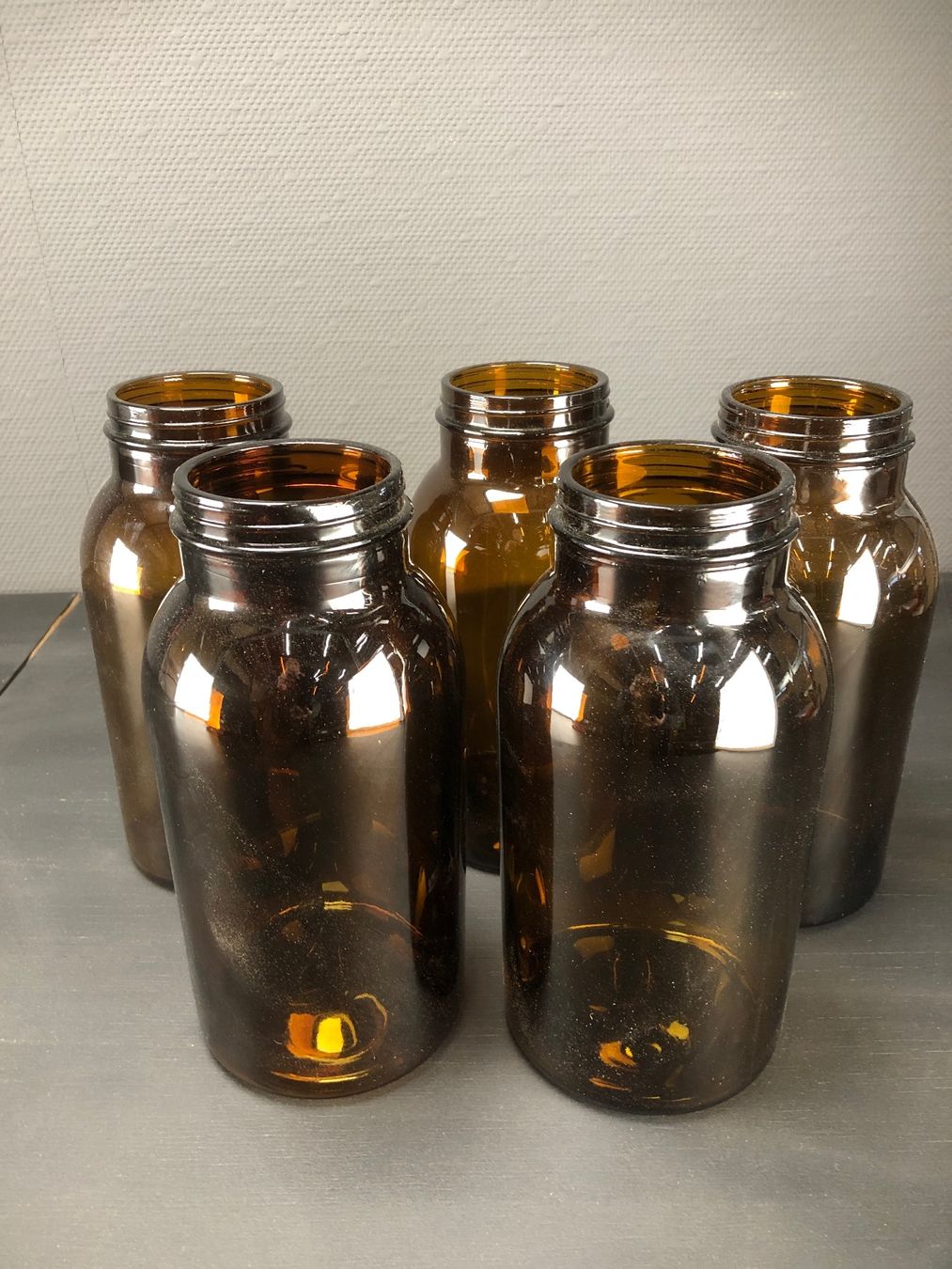 Altro in Stoviglie & Bicchieri: 5x Weithalsflasche, 2000ml. Braun, Huberlab 5 grosse Weithal – Usato da Laufenburg venduto da industrial-silence