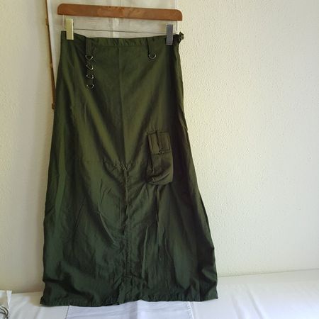 Retro eleganter schöner Olive grün Rock Gr. M mit Innenteil