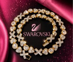 Swarovski statement Kette, vintage18k vergoldet, original