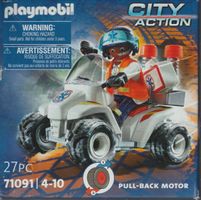 PLAYMOBIL CITY ACTION 71091 QUAD UNITA' DI SOCCORSO pull bac