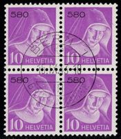 Portofreiheit SBK-Nr. 15Cy (Krankenpflegerin) Viererblock