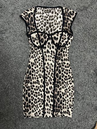 Sexy Leoparden Kleid Gr. S Figurbetont Party Elegant 🐆🔥