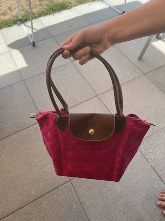 Longchamp Le Pliage Monogram S fuchsia
