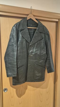leather trench coat vintage size M