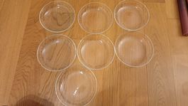 7 Dessertteller / Kristallglas