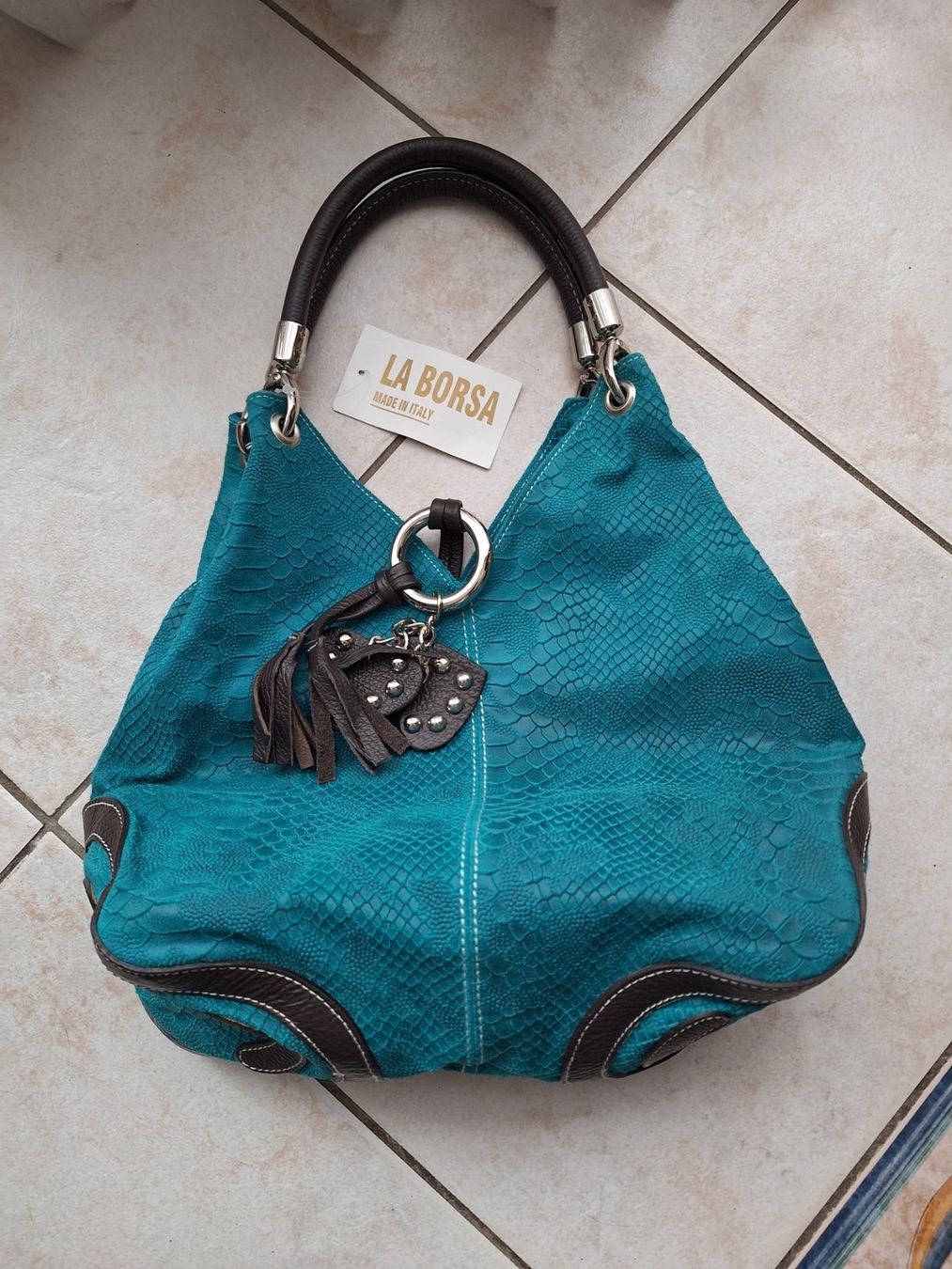 Taschen für Damen: Sac en cuir turquoise – Neu (gemäss Beschreibung) aus St-Triphon von Jldr0 6