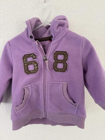 Esprit Fleece Jacke Gr. 80/12M Lila Kapuze