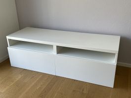 TV Möbel weiss mit 2 Schubladen