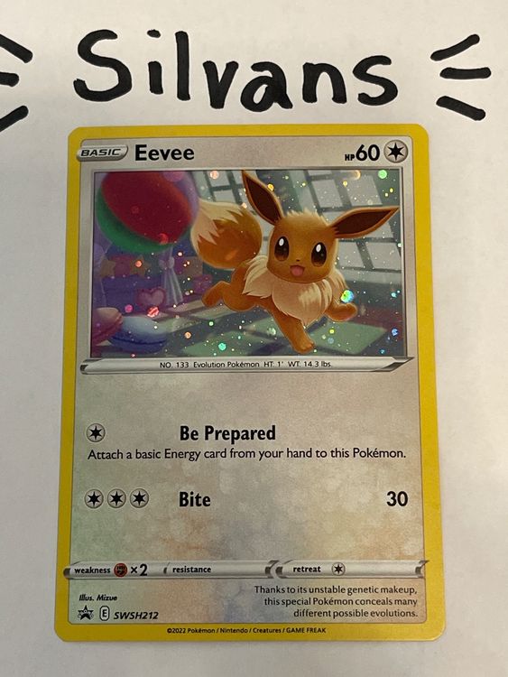 Eevee SVP 043 Cosmos Holo Black Star Promo - Blister Pack Card (TCGKITTEN)