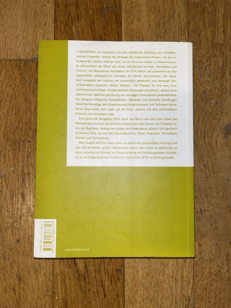 Libri: Architektur ETH Handbuch Deviations, Entwurf – Usato da Basel venduto da Buechermensch 2
