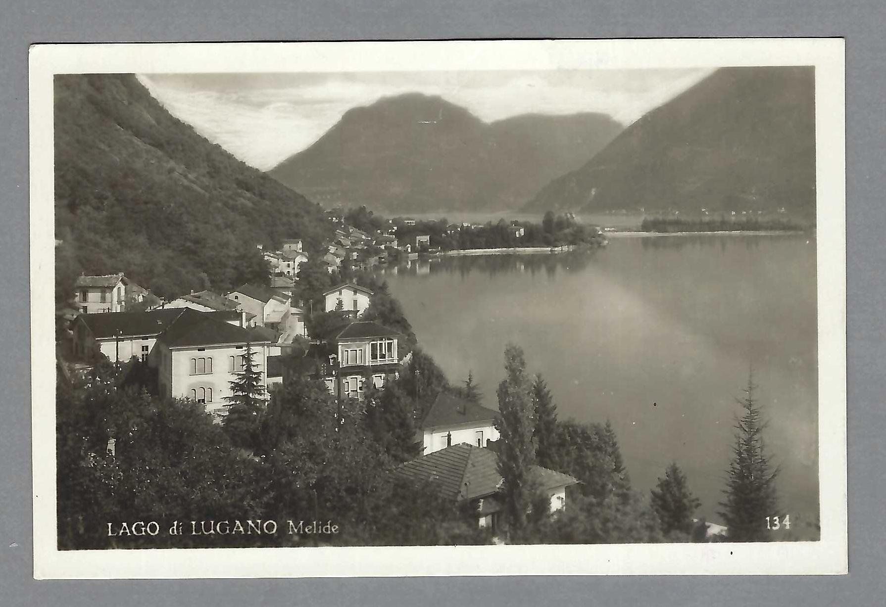 Cartoline postali: 1928, MELIDE, HOTEL PENSION DU LAC – Usato da Pura venduto da ulisse1957
