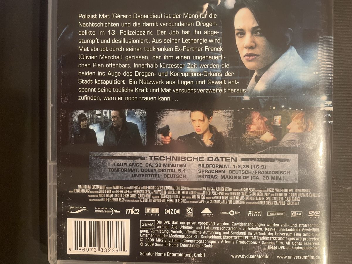 Tutti i DVDs: Diamond 13, mit Gerard Depardieu – Usato da Winterthur venduto da machmaschine 2