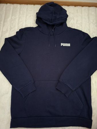 Sweat a capuche Puma bleu marine avec logo imprime s