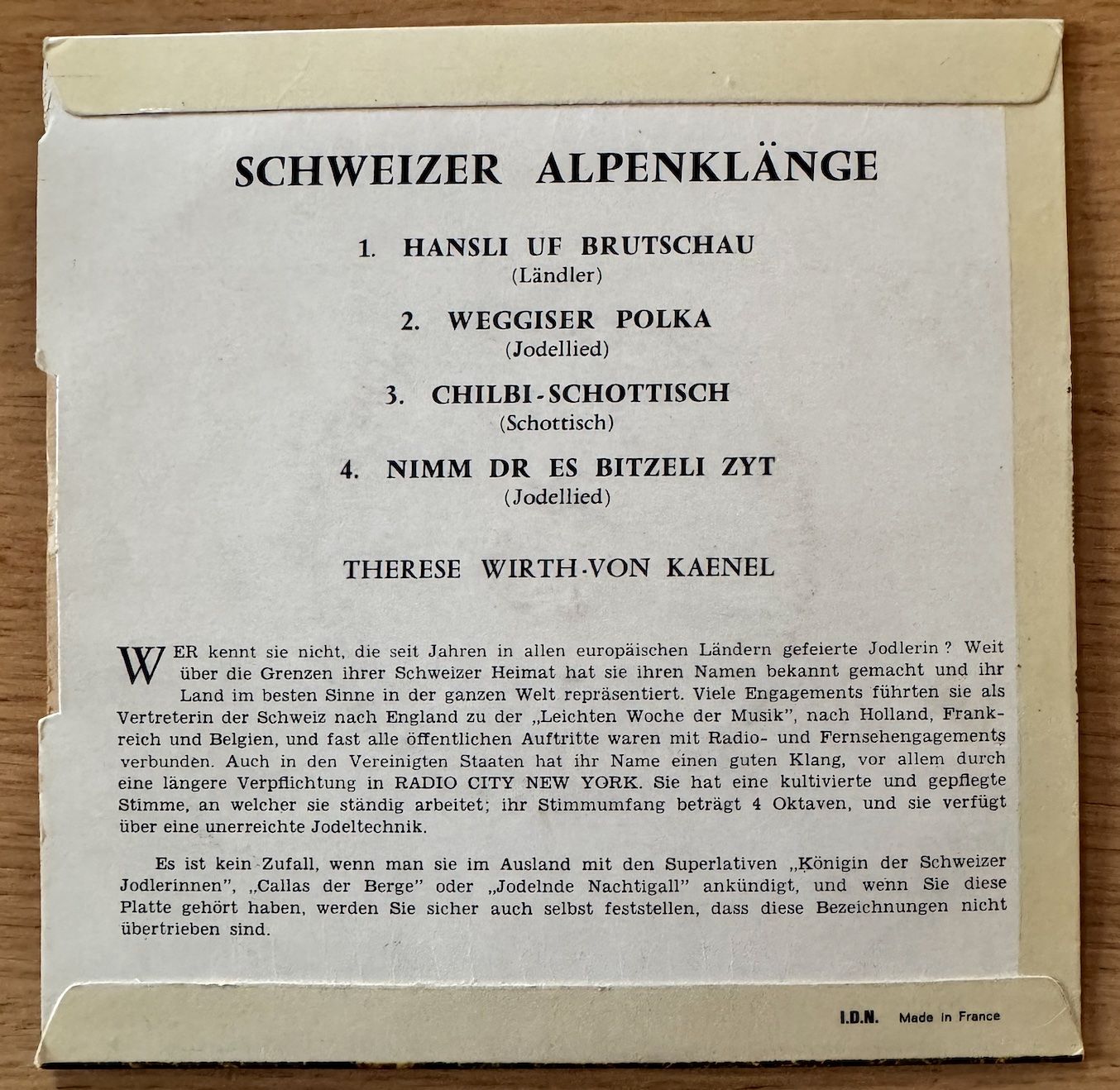 Dischi in vinile: Schweizer Alpenklänge 45T – Usato da Lausanne venduto da davzic 1