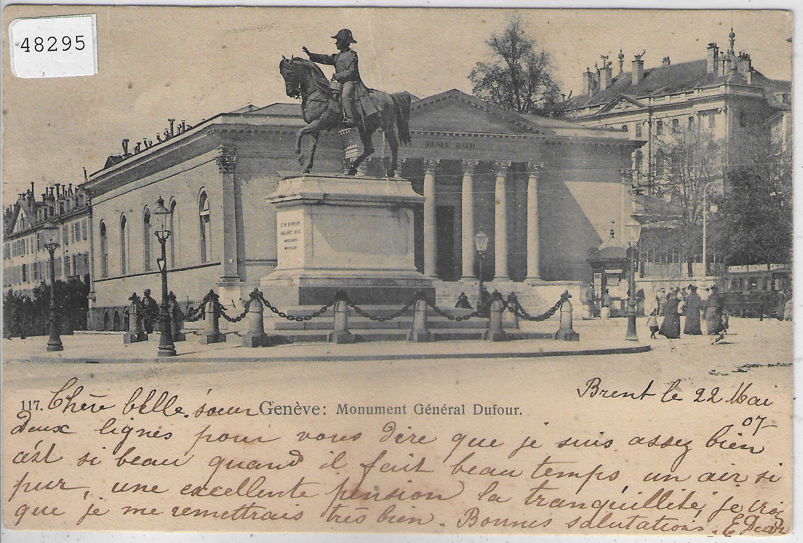 Cartes postales: Geneve - Monument General Dufour – Défectueux à Ettingen par Kartenplanet