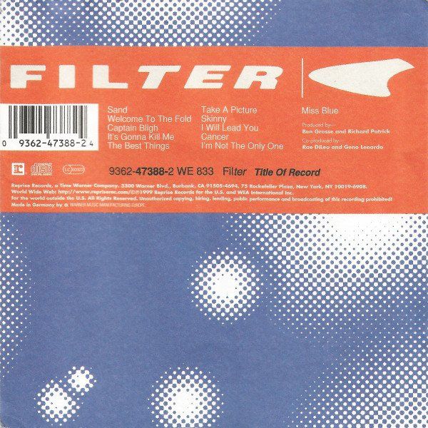 CDs: Filter (2) – Title Of Record – Gebraucht aus St.Gallen von jalamusic