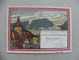 Karte Schützenfest Ehrenmeldung Liestal Kanton BL 1935